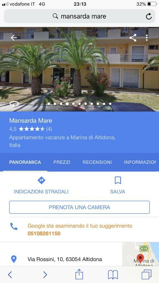 Mansarda Mare Apartment Altidona Exterior photo